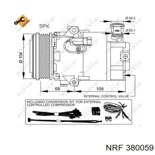 Муфта компресора кондиціонера CC500A Euroklima