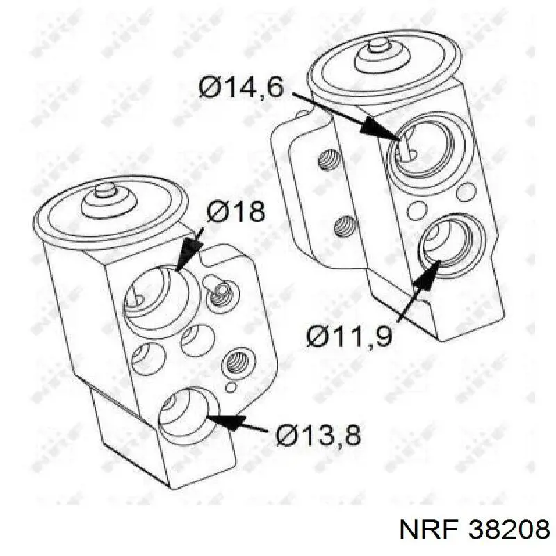 Купити 38208 NRF Клапан компресора кондиціонера