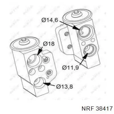 38417 NRF клапан trv, кондиціонера