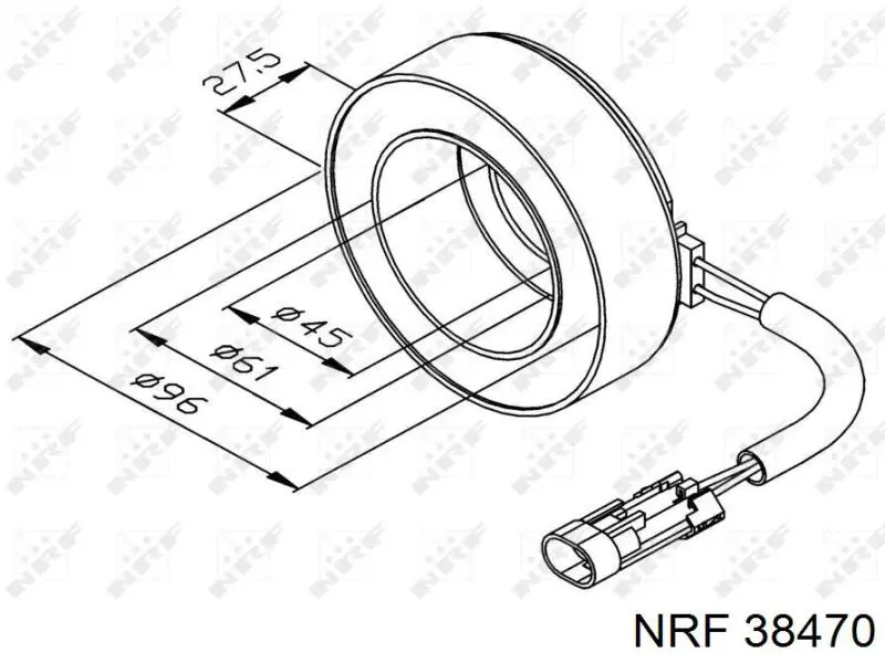 Купити 38470 NRF Муфта компресора кондиціонера