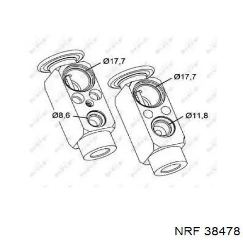 Клапан TRV, кондиціонера NIS999323 Nissens