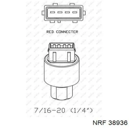 38936 NRF датчик абсолютного тиску кондиціонера