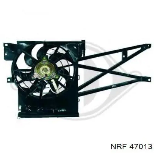 47013 NRF дифузор радіатора охолодження, в зборі з двигуном і крильчаткою