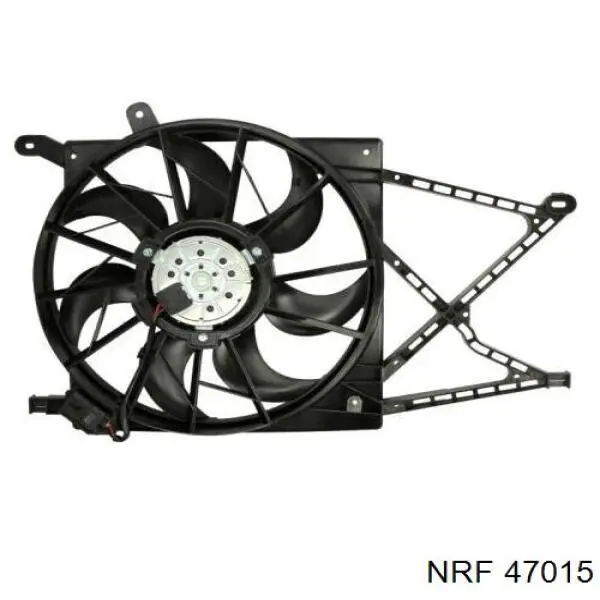 Купити 47015 NRF Дифузор радіатора охолодження, в зборі з двигуном і крильчаткою