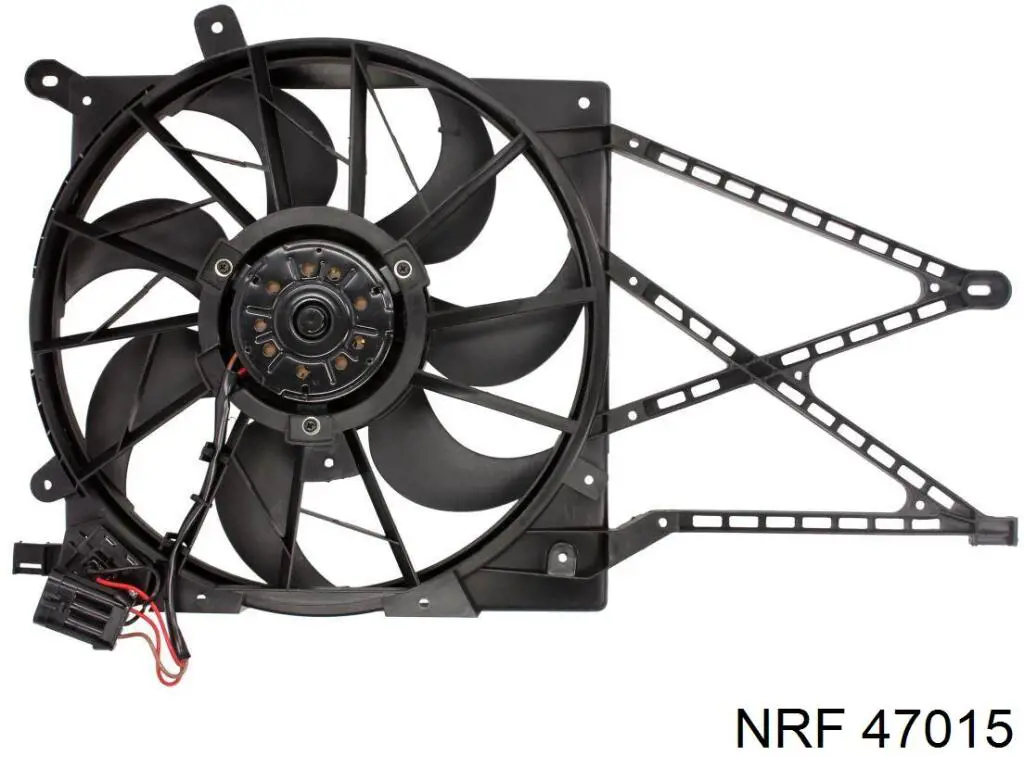 47015 NRF дифузор радіатора охолодження, в зборі з двигуном і крильчаткою