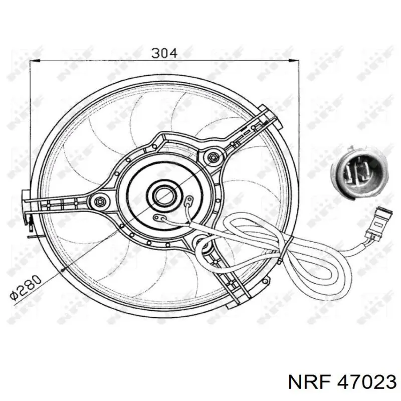 Вентилятор охолодження NRF 47023