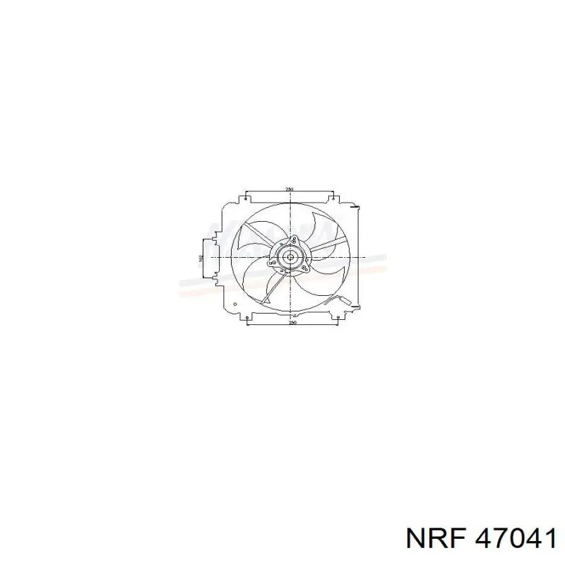 Дифузор радіатора кондиціонера, в зборі з крильчаткою і двигуном NRF 47041 ціна, від 80.96 USD