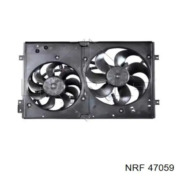 47059 NRF дифузор радіатора охолодження, в зборі з двигуном і крильчаткою
