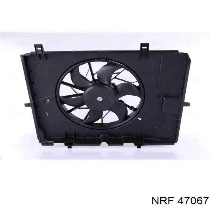 47067 NRF дифузор радіатора охолодження, в зборі з двигуном і крильчаткою