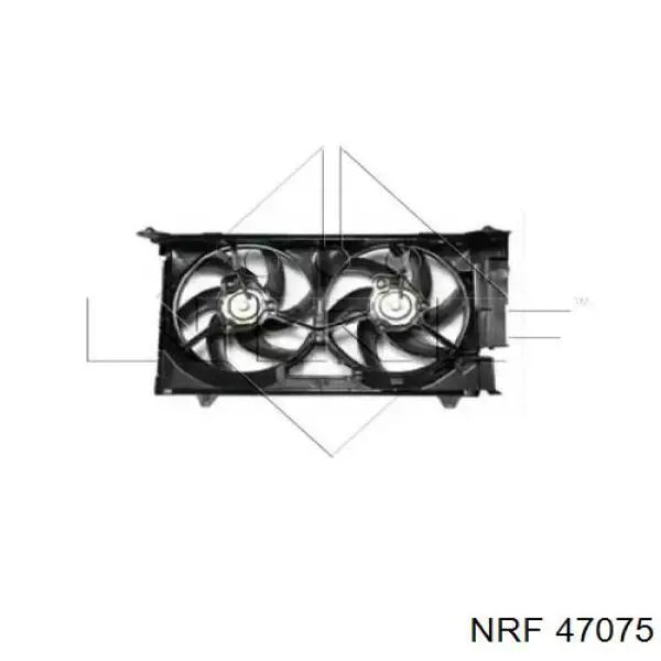 47075 NRF дифузор радіатора охолодження, в зборі з двигуном і крильчаткою