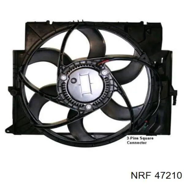 17427788906 Market (OEM) дифузор радіатора охолодження, в зборі з двигуном і крильчаткою