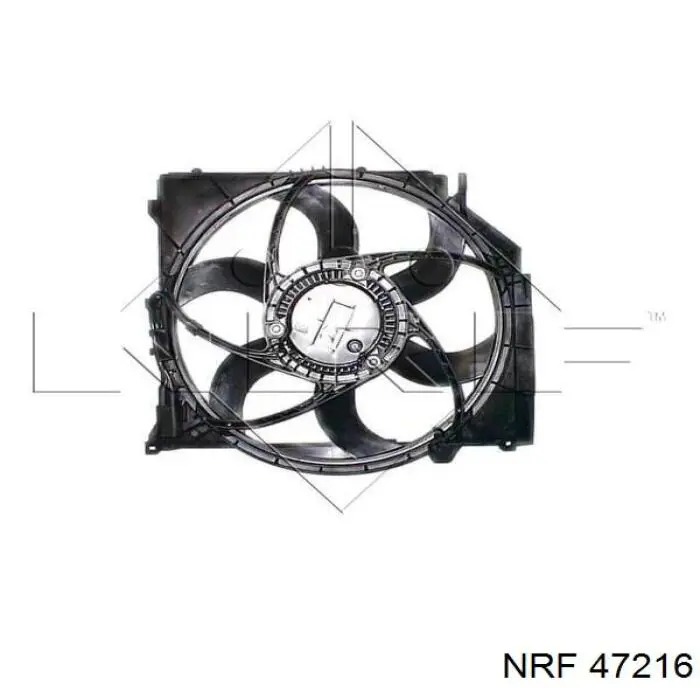 47216 NRF дифузор радіатора охолодження, в зборі з двигуном і крильчаткою
