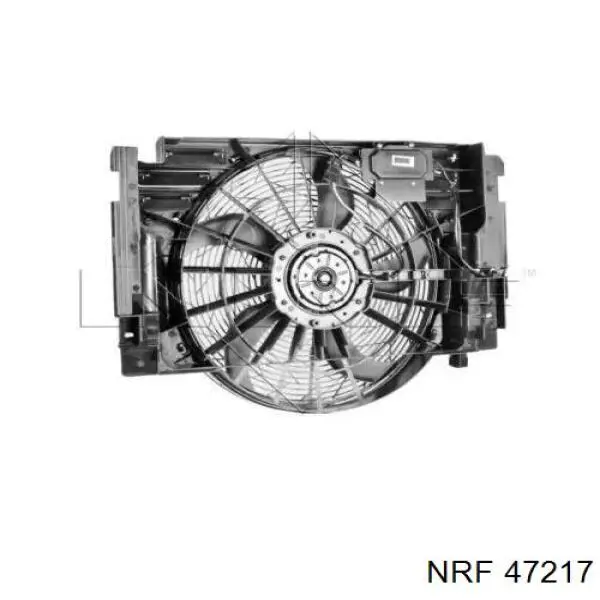 Дифузор радіатора кондиціонера, в зборі з крильчаткою і мотором NRF 47217