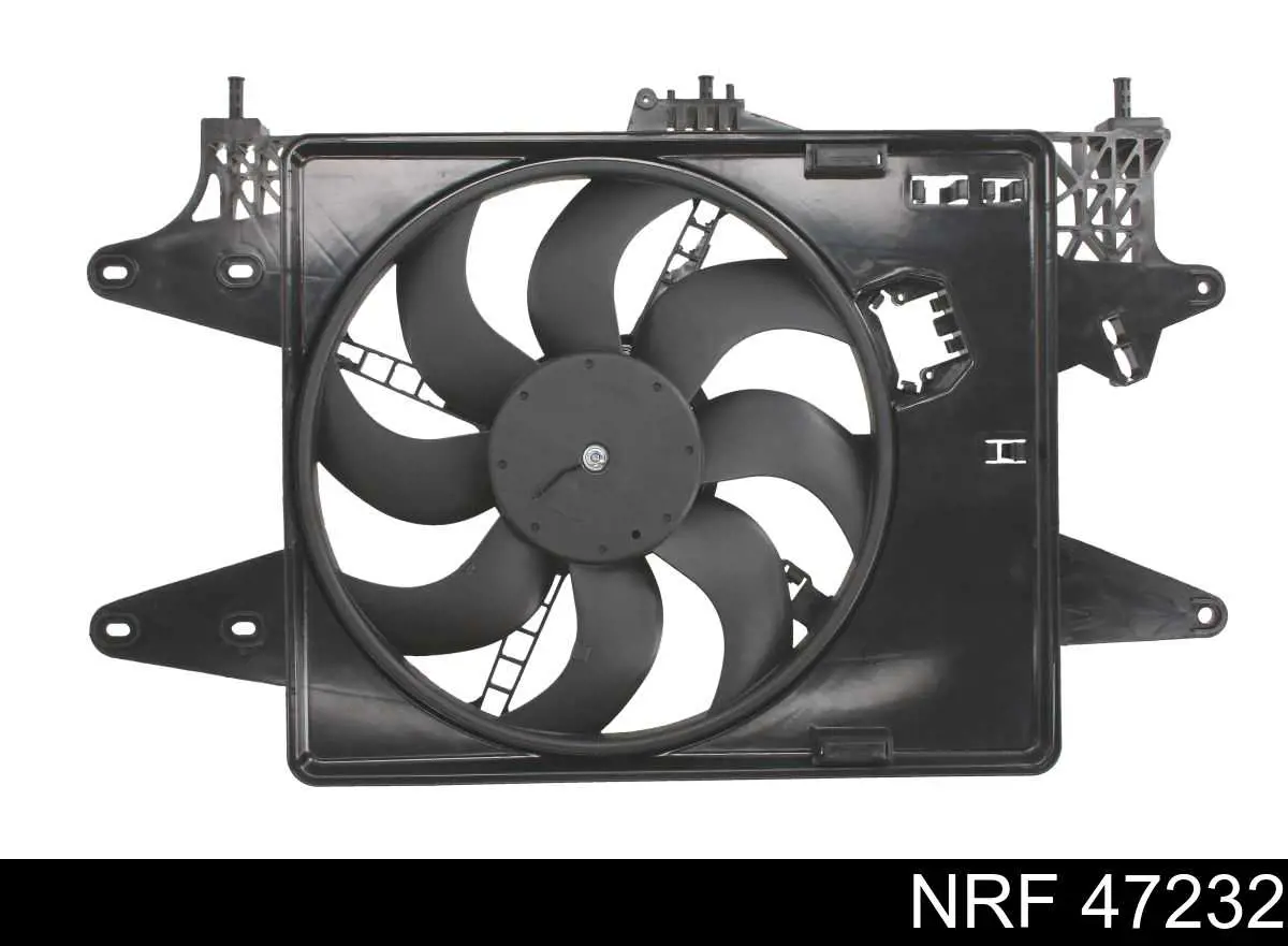 Купити 47232 NRF Дифузор радіатора охолодження, в зборі з двигуном і крильчаткою