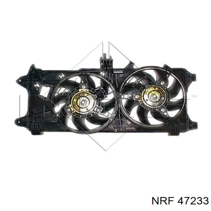 47233 NRF дифузор радіатора охолодження, в зборі з двигуном і крильчаткою