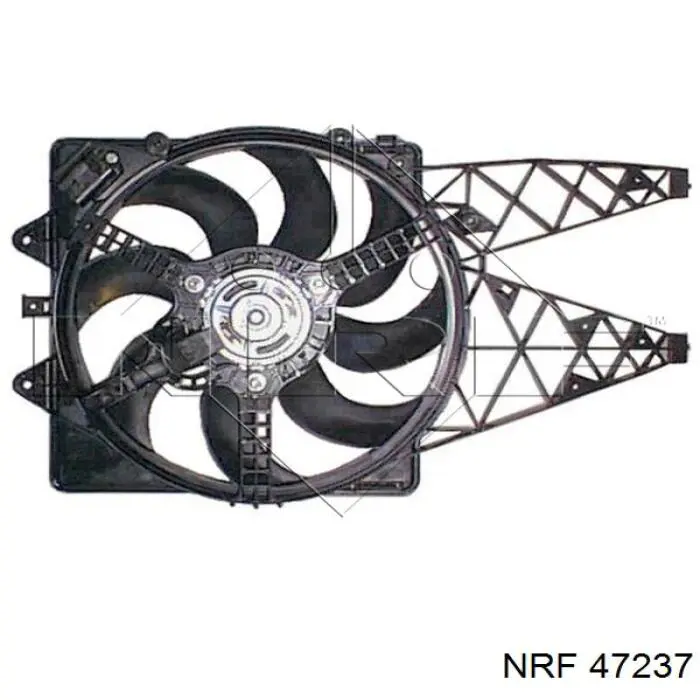 47237 NRF дифузор радіатора охолодження, в зборі з двигуном і крильчаткою