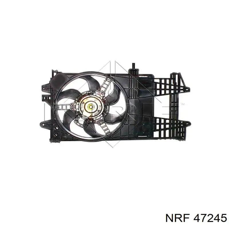 47245 NRF дифузор радіатора охолодження, в зборі з двигуном і крильчаткою