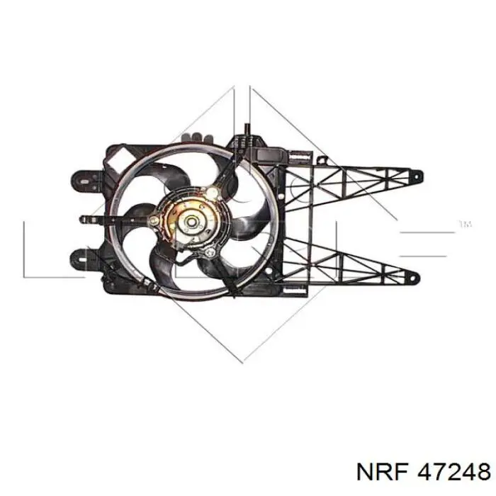 47248 NRF дифузор радіатора охолодження, в зборі з двигуном і крильчаткою