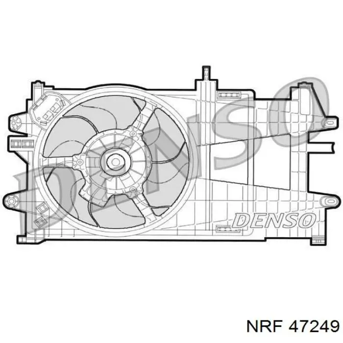 47249 NRF дифузор радіатора охолодження, в зборі з двигуном і крильчаткою