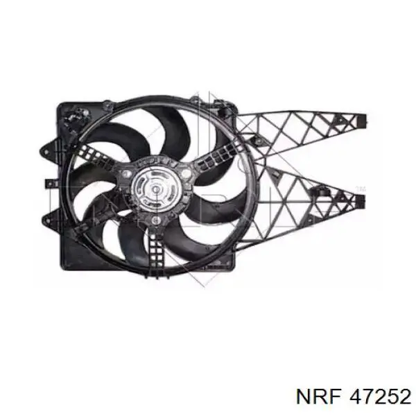 47252 NRF дифузор радіатора охолодження, в зборі з двигуном і крильчаткою