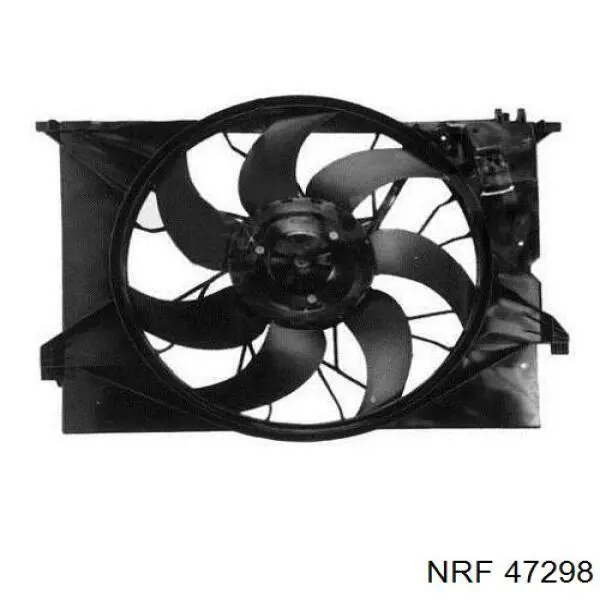 47298 NRF дифузор радіатора охолодження, в зборі з двигуном і крильчаткою