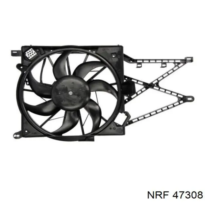 47308 NRF дифузор радіатора охолодження, в зборі з двигуном і крильчаткою