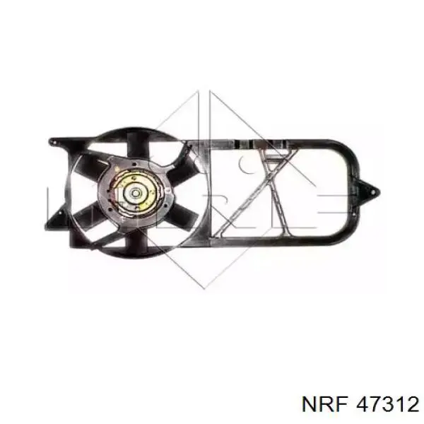 Купити 47312 NRF Дифузор радіатора охолодження, в зборі з двигуном і крильчаткою