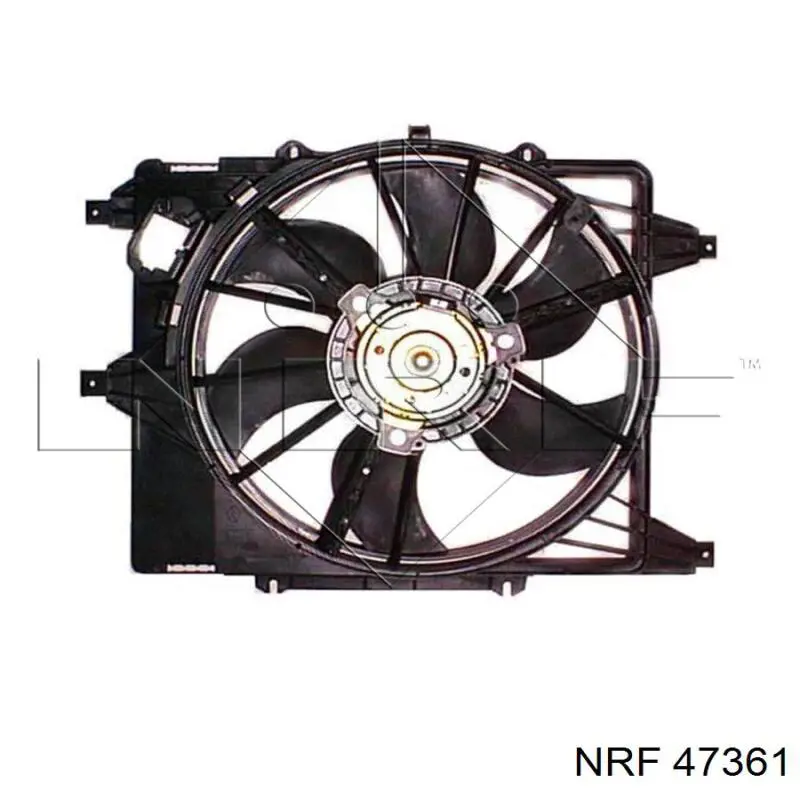 47361 NRF дифузор радіатора кондиціонера, в зборі з крильчаткою і двигуном