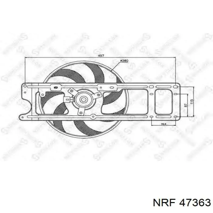Купити 7701043977 Renault (RVI) Вентилятор/крильчатка радіатора охолодження