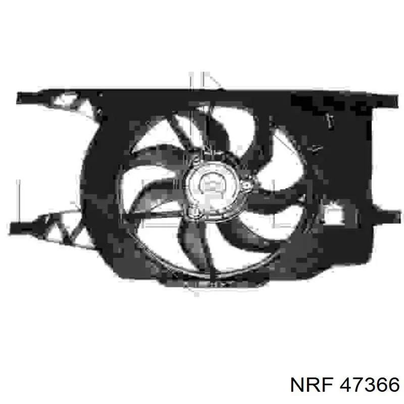 47366 NRF дифузор радіатора охолодження, в зборі з двигуном і крильчаткою