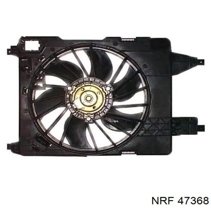 47368 NRF дифузор радіатора охолодження, в зборі з двигуном і крильчаткою