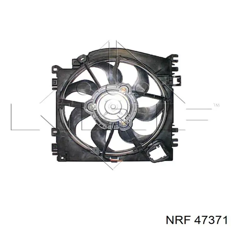 47371 NRF дифузор радіатора охолодження, в зборі з двигуном і крильчаткою