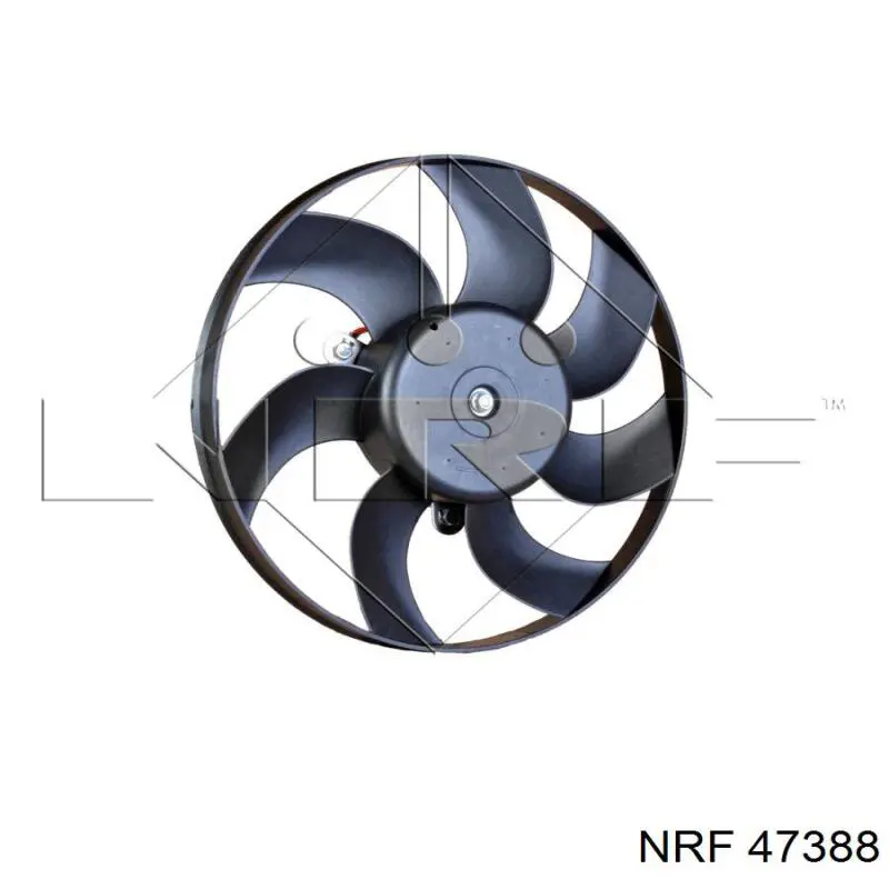 47388 NRF електровентилятор охолодження в зборі (двигун + крильчатка, правий)