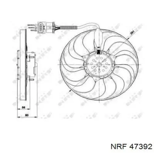 47392 NRF вентилятор/крильчатка радіатора охолодження