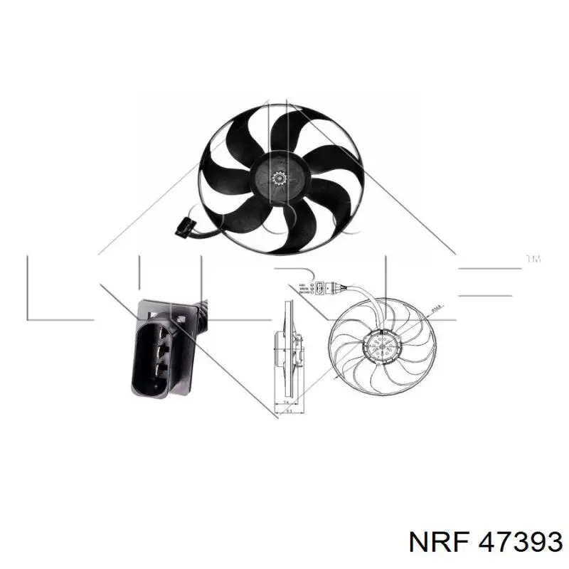 47393 NRF вентилятор/крильчатка радіатора охолодження