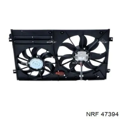 Купити 47394 NRF Дифузор радіатора охолодження, в зборі з двигуном і крильчаткою