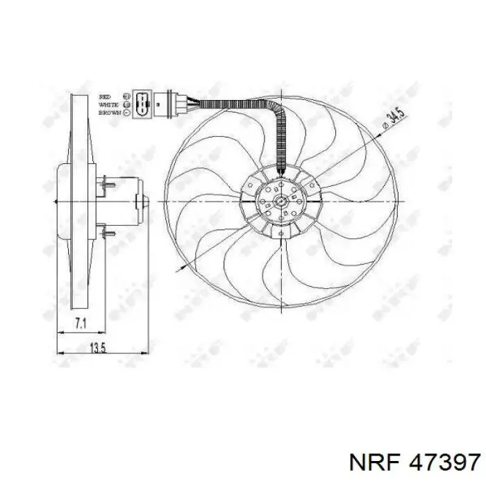 Вентилятор радіатора NRF 47397 ціна, від 50.79 USD