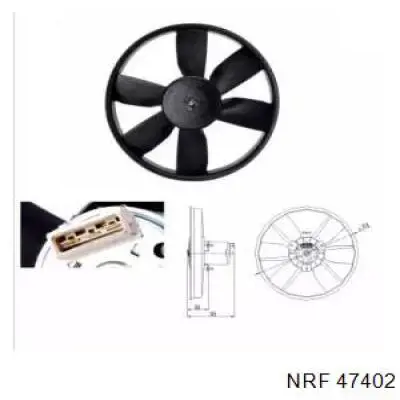47402 NRF електровентилятор охолодження в зборі (двигун + крильчатка)