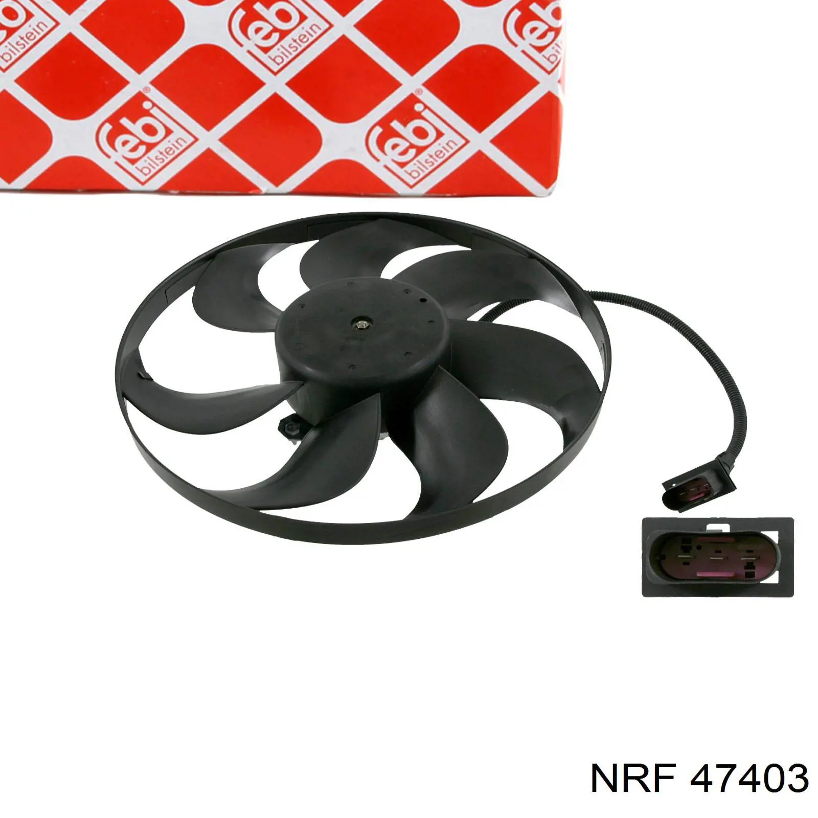 Купити 47403 NRF Дифузор радіатора охолодження, в зборі з двигуном і крильчаткою