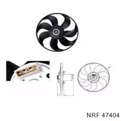 47404 NRF електровентилятор охолодження в зборі (двигун + крильчатка)