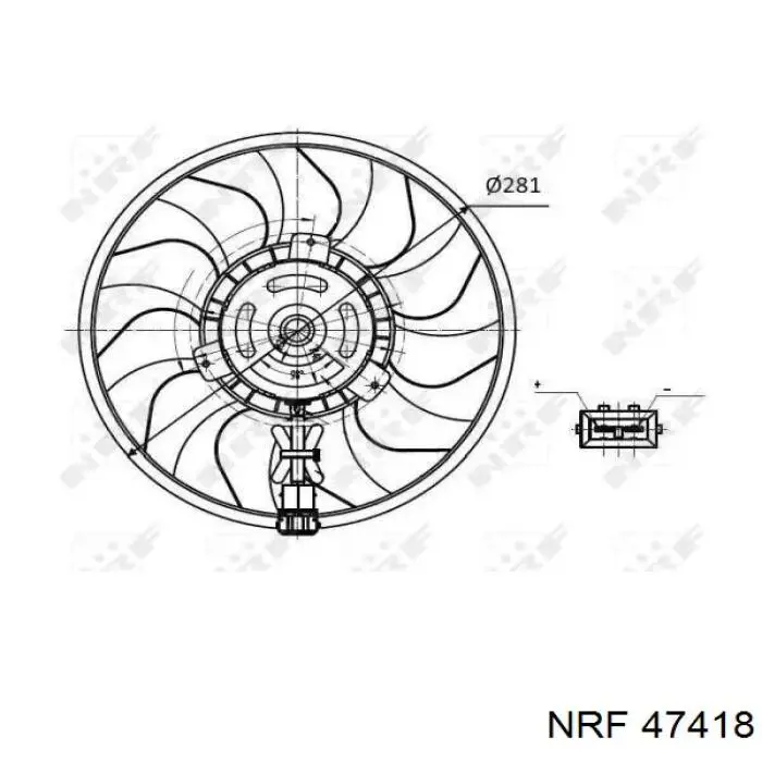 Вентилятор/крильчатка радіатора охолодження 47418 NRF