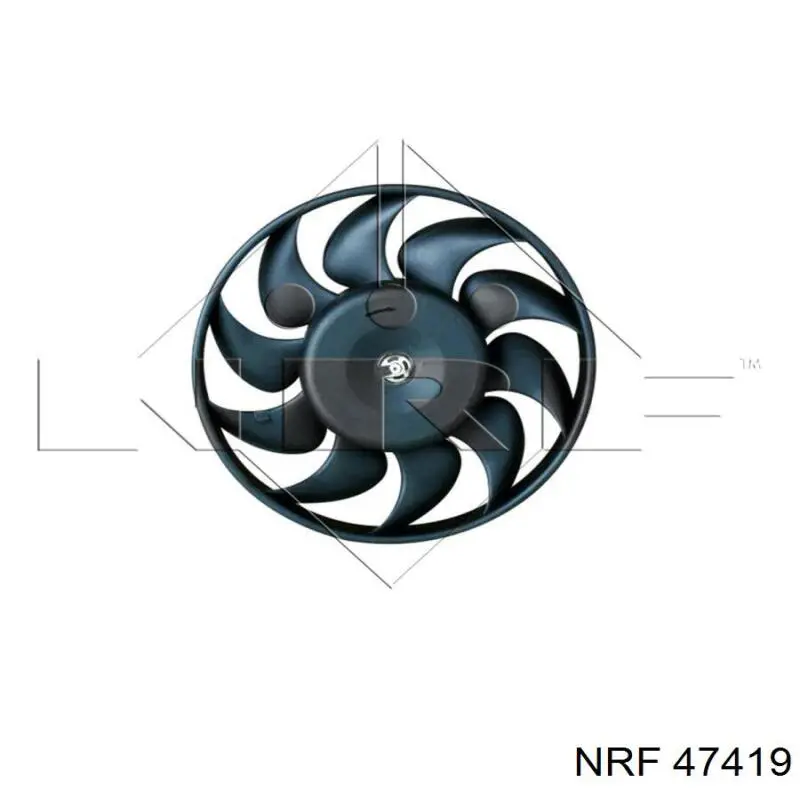 47419 NRF електровентилятор охолодження в зборі (двигун + крильчатка)