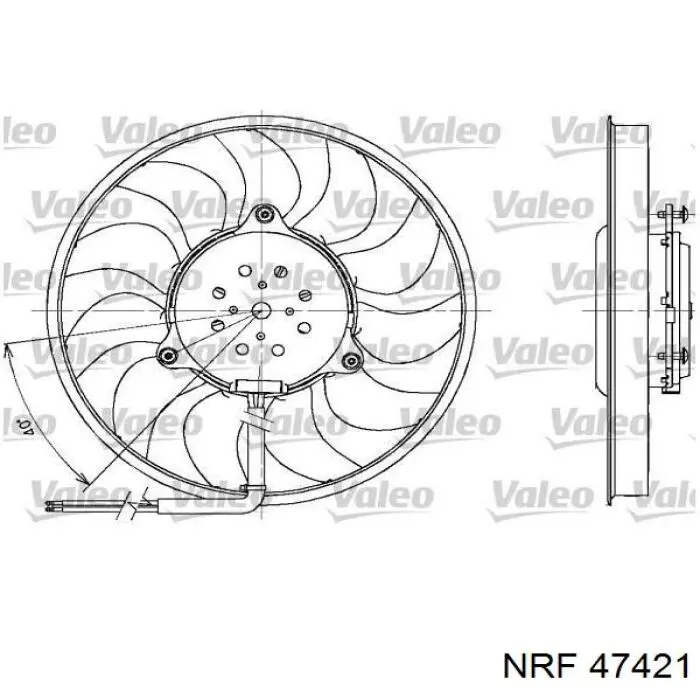47421 NRF Вентилятор радиатора системы охлаждения (Диаметр: 300 мм)