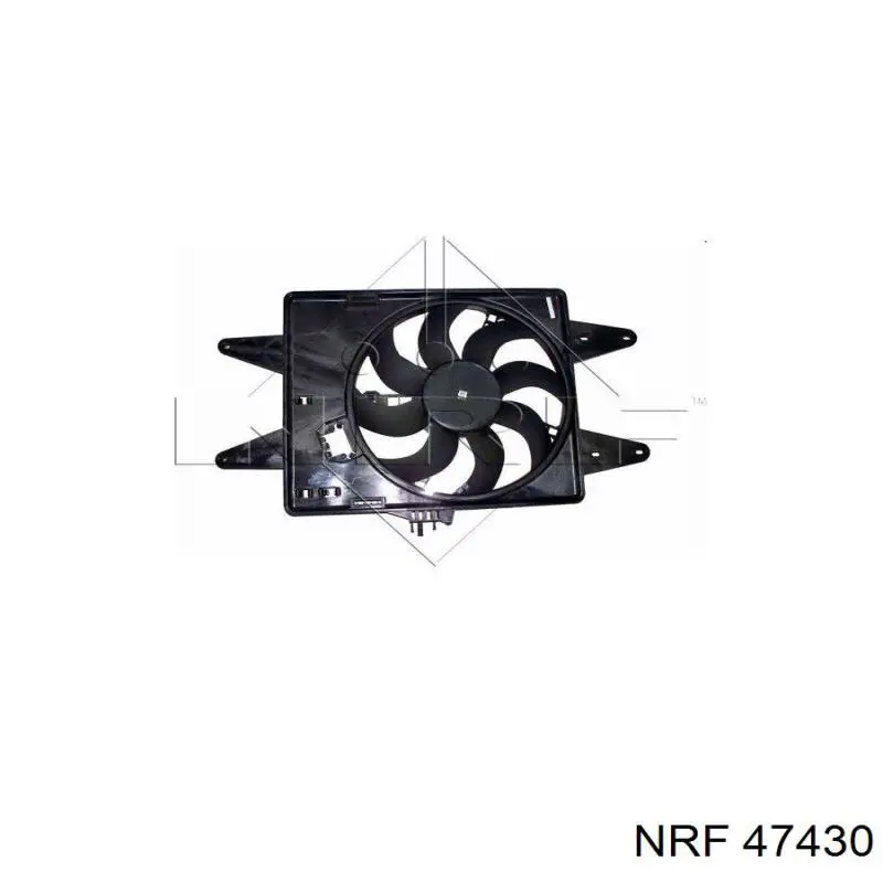 47430 NRF дифузор радіатора охолодження, в зборі з двигуном і крильчаткою
