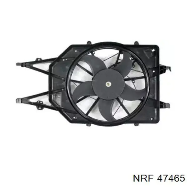47465 NRF дифузор радіатора охолодження, в зборі з двигуном і крильчаткою