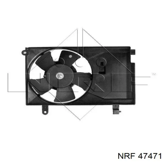 47471 NRF дифузор радіатора охолодження, в зборі з двигуном і крильчаткою