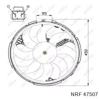 Вентилятор охолодження радіатора 47507 NRF