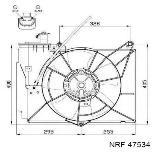 Вентилятор/крильчатка радіатора охолодження 47534 NRF