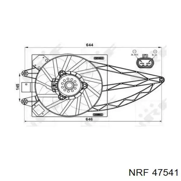 Купити 46825768 Fiat/Alfa/Lancia Дифузор радіатора охолодження, в зборі з двигуном і крильчаткою