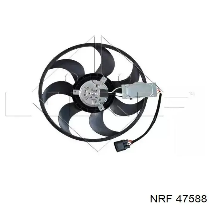 Електровентилятор охолодження в зборі (мотор + крильчатка), правий NRF 47588 ціна, від 117.04 USD